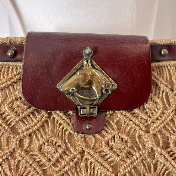 Vintage ETIENNE AIGNER 60s jute macramé bag - Picture 5 of 10